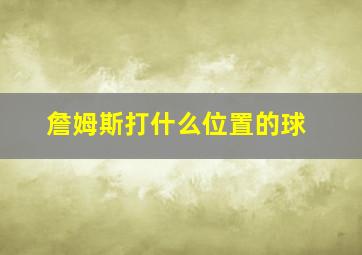 詹姆斯打什么位置的球