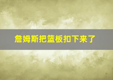 詹姆斯把篮板扣下来了