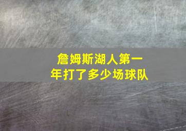 詹姆斯湖人第一年打了多少场球队