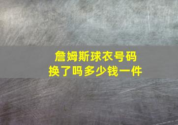 詹姆斯球衣号码换了吗多少钱一件