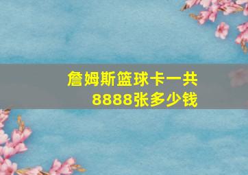 詹姆斯篮球卡一共8888张多少钱