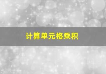 计算单元格乘积