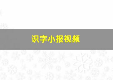 识字小报视频