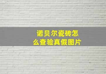 诺贝尔瓷砖怎么查验真假图片