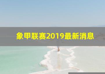 象甲联赛2019最新消息