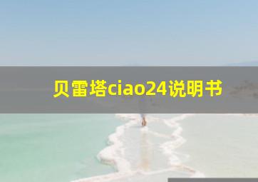 贝雷塔ciao24说明书