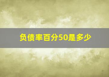 负债率百分50是多少