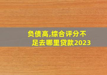 负债高,综合评分不足去哪里贷款2023