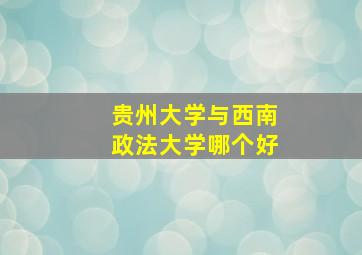 贵州大学与西南政法大学哪个好