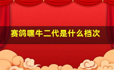 赛鸽嘿牛二代是什么档次