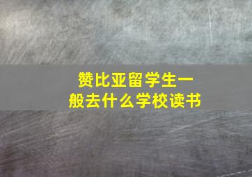 赞比亚留学生一般去什么学校读书