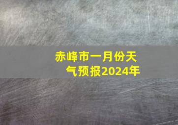 赤峰市一月份天气预报2024年