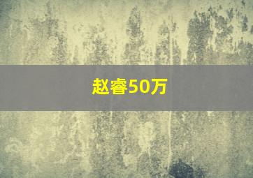 赵睿50万