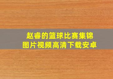 赵睿的篮球比赛集锦图片视频高清下载安卓