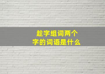 趁字组词两个字的词语是什么