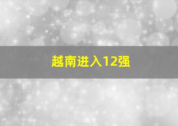 越南进入12强