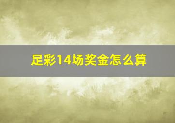 足彩14场奖金怎么算