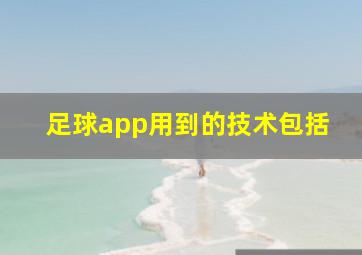 足球app用到的技术包括