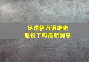 足球伊万诺维奇退役了吗最新消息