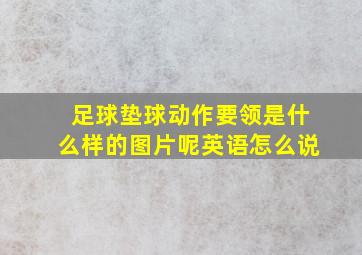 足球垫球动作要领是什么样的图片呢英语怎么说