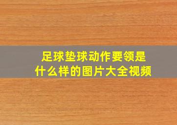 足球垫球动作要领是什么样的图片大全视频