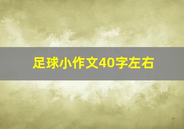 足球小作文40字左右