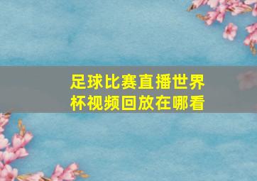 足球比赛直播世界杯视频回放在哪看