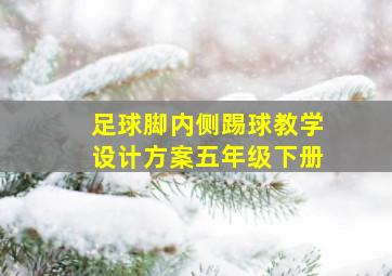 足球脚内侧踢球教学设计方案五年级下册