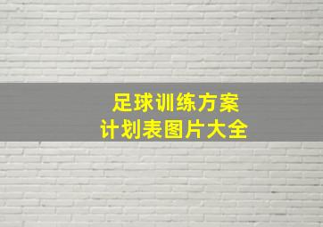 足球训练方案计划表图片大全