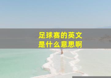 足球赛的英文是什么意思啊