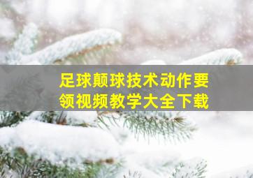 足球颠球技术动作要领视频教学大全下载