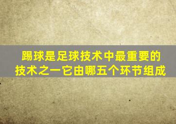 踢球是足球技术中最重要的技术之一它由哪五个环节组成