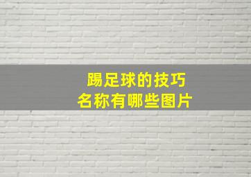 踢足球的技巧名称有哪些图片