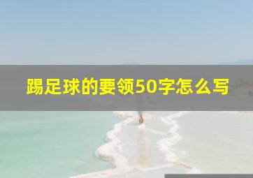 踢足球的要领50字怎么写