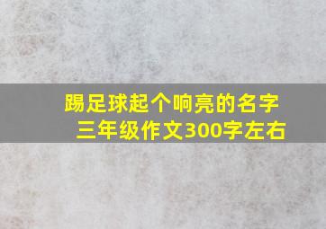 踢足球起个响亮的名字三年级作文300字左右