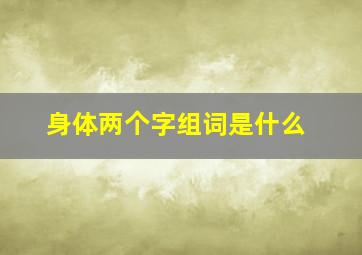 身体两个字组词是什么