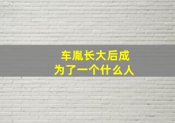 车胤长大后成为了一个什么人