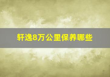 轩逸8万公里保养哪些