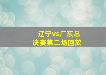 辽宁vs广东总决赛第二场回放