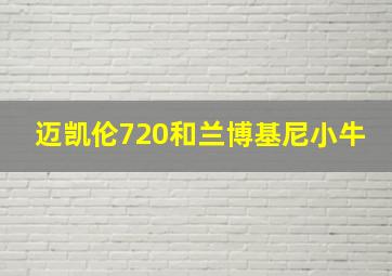 迈凯伦720和兰博基尼小牛