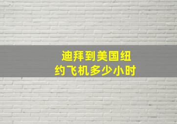 迪拜到美国纽约飞机多少小时