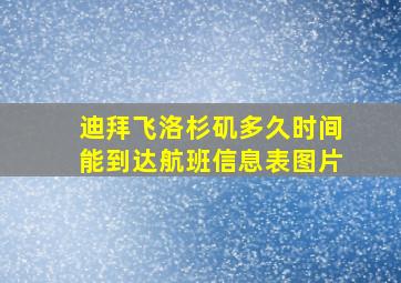 迪拜飞洛杉矶多久时间能到达航班信息表图片