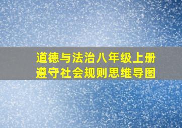 道德与法治八年级上册遵守社会规则思维导图