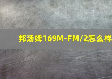 邦汤姆169M-FM/2怎么样