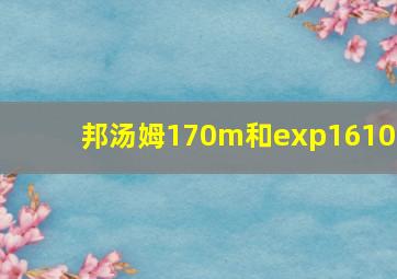 邦汤姆170m和exp1610m