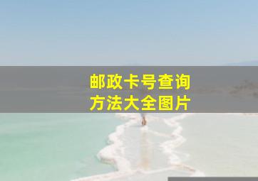 邮政卡号查询方法大全图片