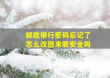 邮政银行密码忘记了怎么改回来呢安全吗