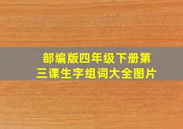 部编版四年级下册第三课生字组词大全图片