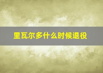 里瓦尔多什么时候退役