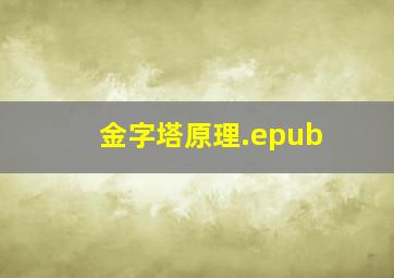 金字塔原理.epub